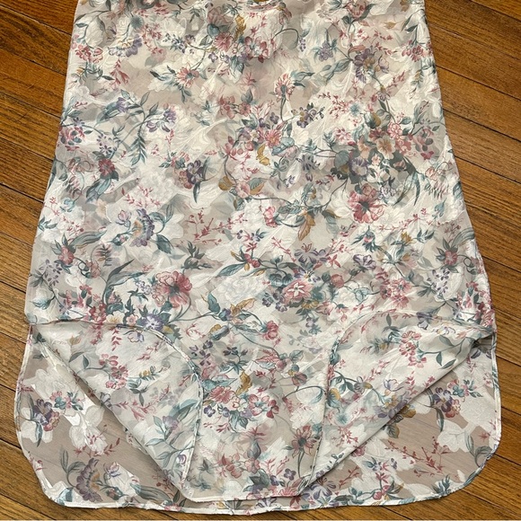 Vintage 80s 90s Angelique Sheer Pastel Floral Sexy Babydoll Nightgown Size Med - Picture 3 of 10